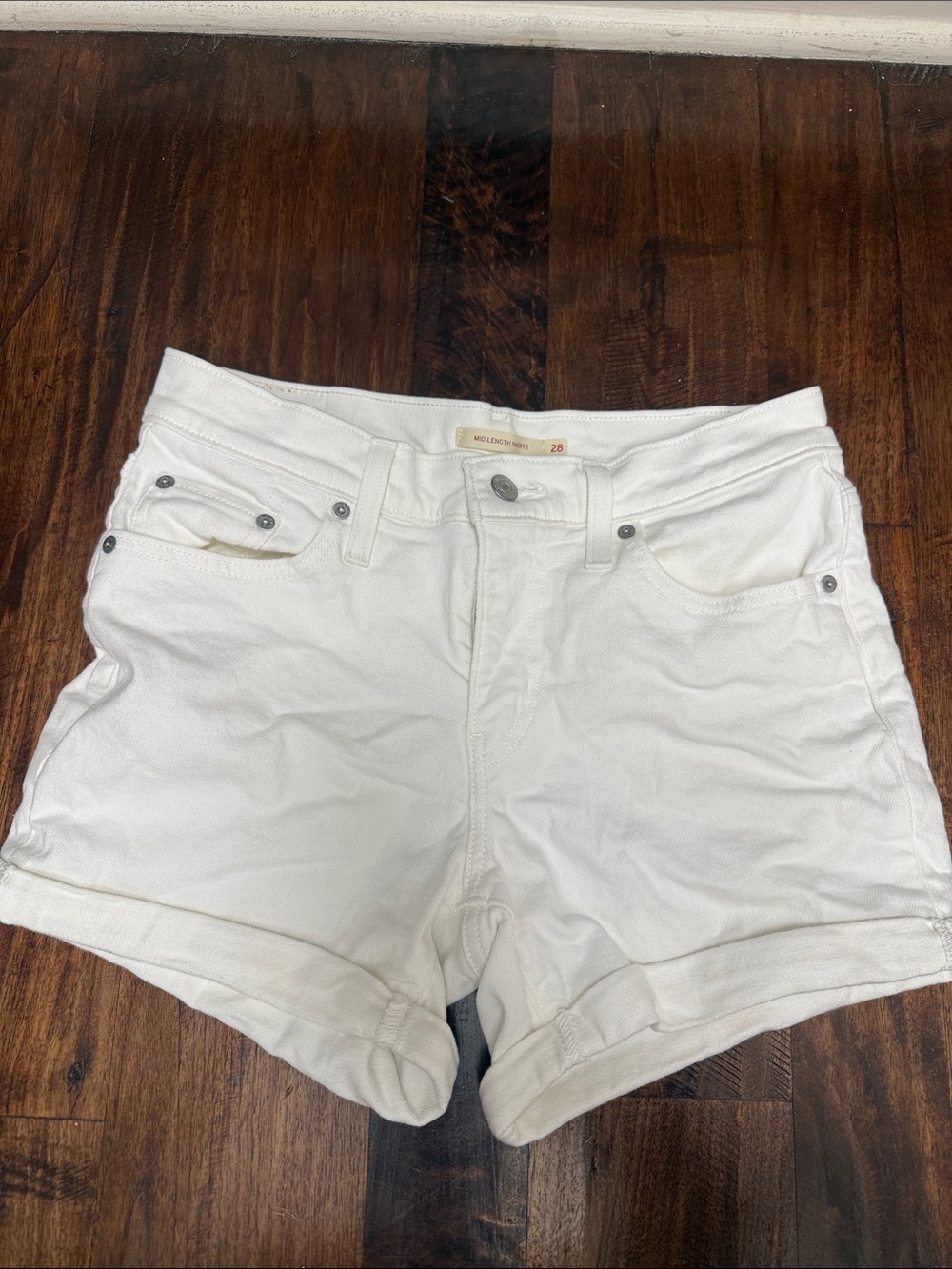 White Women's Levi Denim Shorts